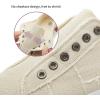 imageWomens Slip on Shoes Non Slip Fashion Canvas Sneakers Low Top Casual ShoesBeige
