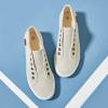 imageWomens Slip on Shoes Non Slip Fashion Canvas Sneakers Low Top Casual ShoesBeige