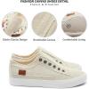 imageWomens Slip on Shoes Non Slip Fashion Canvas Sneakers Low Top Casual ShoesBeige