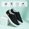 imageWomens Slip on Shoes Non Slip Fashion Canvas Sneakers Low Top Casual ShoesBlack