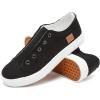 imageWomens Slip on Shoes Non Slip Fashion Canvas Sneakers Low Top Casual ShoesBlack