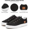 imageWomens Slip on Shoes Non Slip Fashion Canvas Sneakers Low Top Casual ShoesBlack