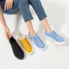 imageWomens Slip on Shoes Non Slip Fashion Canvas Sneakers Low Top Casual ShoesBlack Monochrome