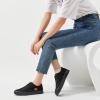 imageWomens Slip on Shoes Non Slip Fashion Canvas Sneakers Low Top Casual ShoesBlack Monochrome