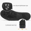 imageWomens Slip on Shoes Non Slip Fashion Canvas Sneakers Low Top Casual ShoesBlack Monochrome