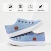 imageWomens Slip on Shoes Non Slip Fashion Canvas Sneakers Low Top Casual ShoesBlue