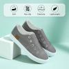 imageWomens Slip on Shoes Non Slip Fashion Canvas Sneakers Low Top Casual ShoesGrey
