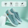 imageWomens Slip on Shoes Non Slip Fashion Canvas Sneakers Low Top Casual ShoesLight Green