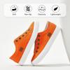 imageWomens Slip on Shoes Non Slip Fashion Canvas Sneakers Low Top Casual ShoesOrange