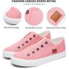 imageWomens Slip on Shoes Non Slip Fashion Canvas Sneakers Low Top Casual ShoesPink
