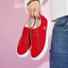 imageWomens Slip on Shoes Non Slip Fashion Canvas Sneakers Low Top Casual ShoesRed