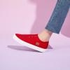 imageWomens Slip on Shoes Non Slip Fashion Canvas Sneakers Low Top Casual ShoesRed