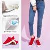 imageWomens Slip on Shoes Non Slip Fashion Canvas Sneakers Low Top Casual ShoesRed