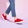 imageWomens Slip on Shoes Non Slip Fashion Canvas Sneakers Low Top Casual ShoesRed