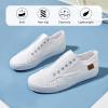 imageWomens Slip on Shoes Non Slip Fashion Canvas Sneakers Low Top Casual ShoesWhite Mono