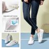 imageWomens Slip on Shoes Non Slip Fashion Canvas Sneakers Low Top Casual ShoesWhite Mono