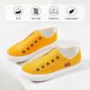 imageWomens Slip on Shoes Non Slip Fashion Canvas Sneakers Low Top Casual ShoesYellow