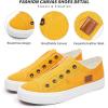 imageWomens Slip on Shoes Non Slip Fashion Canvas Sneakers Low Top Casual ShoesYellow