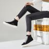 imageXRH Womens High Top Sneakers Canvas Shoes Black Hi TopsNon Slip Casual Walking ShoesWhite High Tops Sneakers for WomenComfortableableFashionLaceupBlack