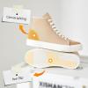 imageXRH Womens High Top Sneakers Canvas Shoes Black Hi TopsNon Slip Casual Walking ShoesWhite High Tops Sneakers for WomenComfortableableFashionLaceupBrown