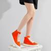 imageXRH Womens High Top Sneakers Canvas Shoes Black Hi TopsNon Slip Casual Walking ShoesWhite High Tops Sneakers for WomenComfortableableFashionLaceupOrange