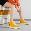 imageXRH Womens High Top Sneakers Canvas Shoes Black Hi TopsNon Slip Casual Walking ShoesWhite High Tops Sneakers for WomenComfortableableFashionLaceupYellow