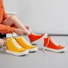 imageXRH Womens High Top Sneakers Canvas Shoes Black Hi TopsNon Slip Casual Walking ShoesWhite High Tops Sneakers for WomenComfortableableFashionLaceupYellow