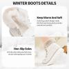 imageXRH Womens Winter Warm Boots Black Snow Combat Boots With ZipperComfortable Fur Lined Women Ankle Boots Non Slip Hiking Boots For WomenApricot