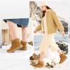 imageXRH Womens Winter Warm Boots Black Snow Combat Boots With ZipperComfortable Fur Lined Women Ankle Boots Non Slip Hiking Boots For WomenBrown