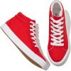 imageXRH Women Black Canvas High Tops Sneaker for WalkingWhite Non Slip Hi Top Lace up ShoesCasual Fashion Mid Top SneakerComfortableBreathableTrendyRed