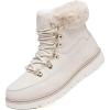 imageXRH Womens Winter Warm Boots Black Snow Combat Boots With ZipperComfortable Fur Lined Women Ankle Boots Non Slip Hiking Boots For WomenApricot