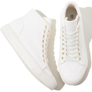 imageXRH Womens High Top Sneakers Canvas Shoes Black Hi TopsNon Slip Casual Walking ShoesWhite High Tops Sneakers for WomenComfortableableFashionLaceupWhite