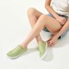 imageWomen Canvas Sneaker Slip On Non Slip Casual Shoes Lace Up Canvas Low Top White Shoes Loafers for Women Fashion Black SneakerGreen Grass
