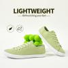 imageWomen Canvas Sneaker Slip On Non Slip Casual Shoes Lace Up Canvas Low Top White Shoes Loafers for Women Fashion Black SneakerGreen Grass