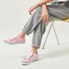 imageWomen Canvas Sneaker Slip On Non Slip Casual Shoes Lace Up Canvas Low Top White Shoes Loafers for Women Fashion Black SneakerPink