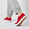 imageWomen Canvas Sneaker Slip On Non Slip Casual Shoes Lace Up Canvas Low Top White Shoes Loafers for Women Fashion Black SneakerRed