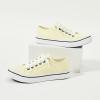 imageWomen Canvas Sneaker Slip On Non Slip Casual Shoes Lace Up Canvas Low Top White Shoes Loafers for Women Fashion Black SneakerYellow