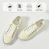 imageWomen Canvas Sneaker Slip On Non Slip Casual Shoes Lace Up Canvas Low Top White Shoes Loafers for Women Fashion Black SneakerYellow