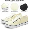imageWomen Canvas Sneaker Slip On Non Slip Casual Shoes Lace Up Canvas Low Top White Shoes Loafers for Women Fashion Black SneakerYellow