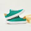 imageXRH Tennis Shoes Womens Low Top Casual Shoes for Women Lace Up Canvas Sneakers Comfortable Shoes for Women Walking ShoesGreen