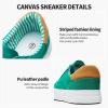 imageXRH Tennis Shoes Womens Low Top Casual Shoes for Women Lace Up Canvas Sneakers Comfortable Shoes for Women Walking ShoesGreen