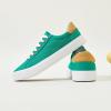 imageXRH Tennis Shoes Womens Low Top Casual Shoes for Women Lace Up Canvas Sneakers Comfortable Shoes for Women Walking ShoesGreen