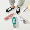 imageXRH Tennis Shoes Womens Low Top Casual Shoes for Women Lace Up Canvas Sneakers Comfortable Shoes for Women Walking ShoesGreen