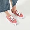 imageXRH Tennis Shoes Womens Low Top Casual Shoes for Women Lace Up Canvas Sneakers Comfortable Shoes for Women Walking ShoesPink