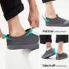 imageXRH Womens White Slip On SneakersNon Slip Women Fashion Work ShoesLow top Casual ShoesDark Grey
