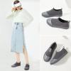 imageXRH Womens White Slip On SneakersNon Slip Women Fashion Work ShoesLow top Casual ShoesDark Grey