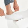 imageXRH Womens White Slip On SneakersNon Slip Women Fashion Work ShoesLow top Casual ShoesWhite