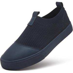 imageXRH Womens White Slip On SneakersNon Slip Women Fashion Work ShoesLow top Casual ShoesNavy