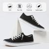 imageWomen Canvas Sneaker Slip On Non Slip Casual Shoes Lace Up Canvas Low Top White Shoes Loafers for Women Fashion Black Sneaker ShoesBlackUS7