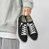 imageWomen Canvas Sneaker Slip On Non Slip Casual Shoes Lace Up Canvas Low Top White Shoes Loafers for Women Fashion Black Sneaker ShoesBlackUS7